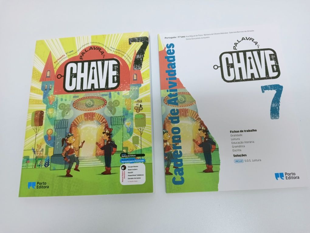 Capa de Manual Palavra Chave 7.º ano + Caderno de Actividades