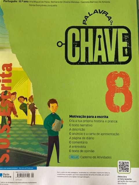 Capa de Manual Palavra Chave 8.º ano + Caderno de Actividades
