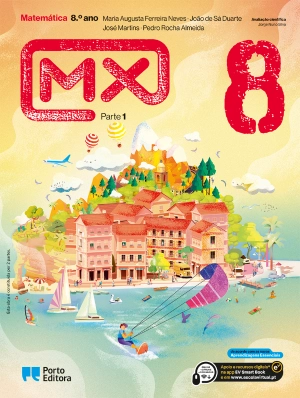 Capa de MX - Matemática + Caderno de Fichas/Recuperação de aprendizagens - 8.º Ano