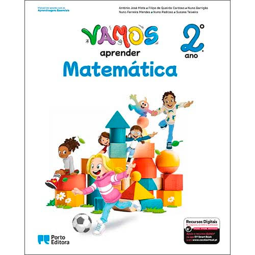 Capa de Matemática — Vamos 2.º ano + Fichas + Caderno de Estudo em Casa